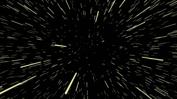 하이퍼 스페이스 Stars 렌더링 터널에서 블랙홀을 통과하는 속도로 통과하는 — 스톡 사진