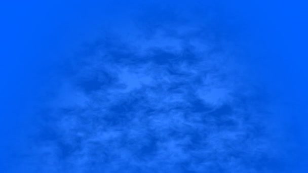 Realistyczne Komputerowo Generowane Dymu Mgły Lub Mgły Tle Niebieski Chroma — Wideo stockowe