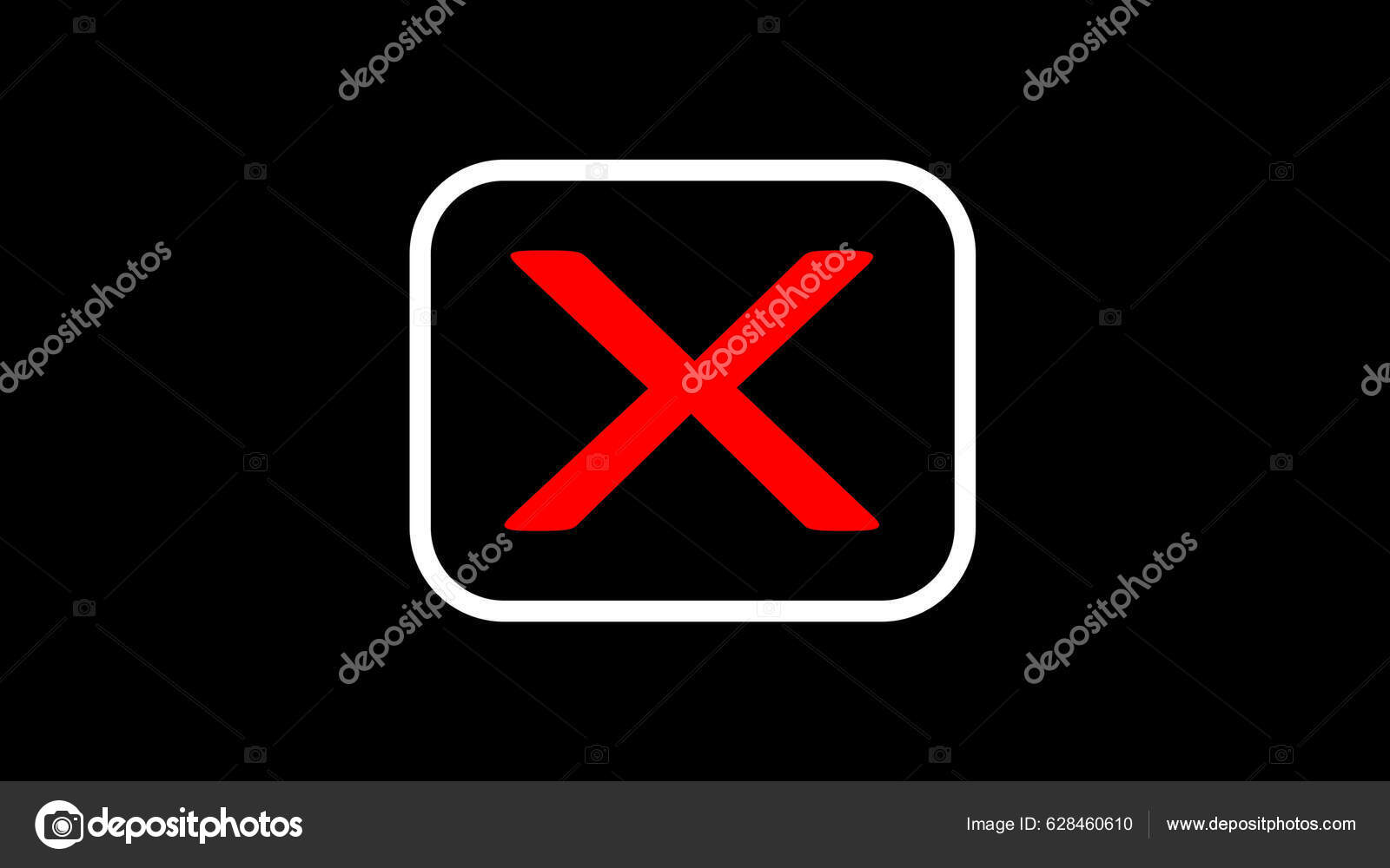 Cross Symbol Sign Wrong Sign Animation Motion Graphics — Stock Photo ...