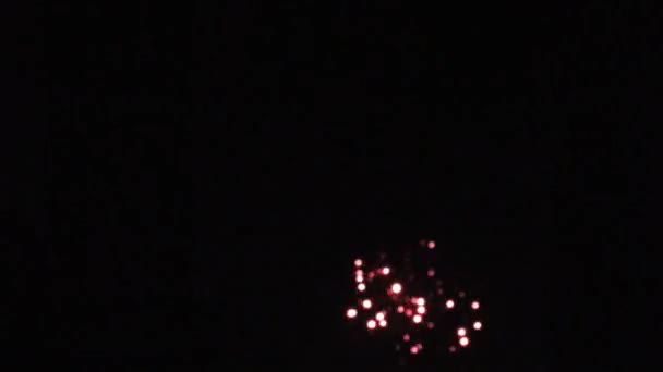 Colorful New Year Celebration Fireworks Some Added Noise Footage — Video