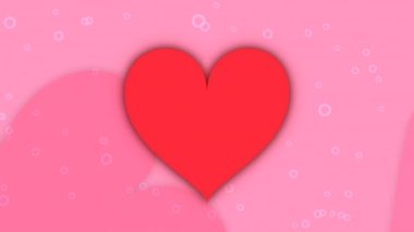Valentine's Background, heart shape dancing and jumping with some particles in it in 4K resolution. VJ loop motion background in 4K. Happy Valentines Day card invitation motion background.