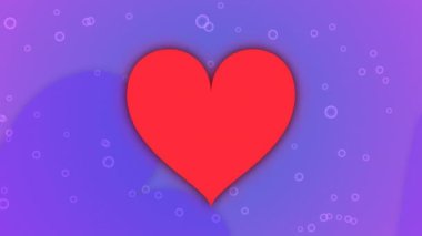 Valentine's Background, heart shape dancing and jumping with some particles in it in 4K resolution. VJ loop motion background in 4K. Happy Valentines Day card invitation motion background.