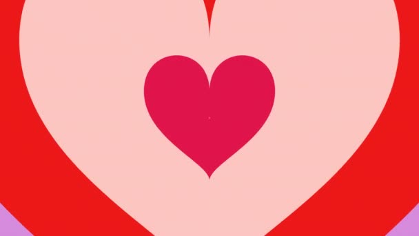 バレンタイン愛ハート無限のハート遷移要素の背景に4K Uhd解像度 高品質のシームレスループの背景 — ストック動画