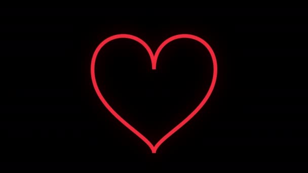 Valentine Heart Love Scale Beating Heart Animation Alpha Uhd Resolution — Stockvideo