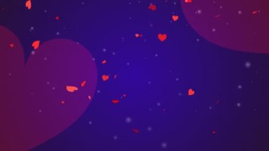 Falling heart particles along with some snow, cool stylish heart motion graphics. Valentine's Day Bg animation in 4K resolution. Easy to use.