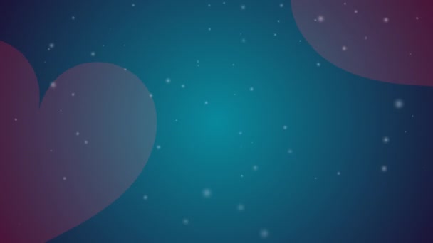 Falling Heart Particles Some Snow Cool Stylish Heart Motion Graphics — Stok video