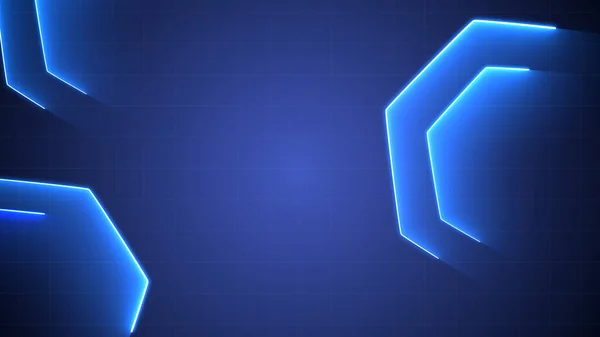 Glühender Hintergrund Mit Hexagon Technologie Eine Futuristische Und Auffällige Darstellung — Stockfoto
