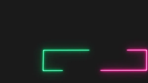 Neon Nights Motion Graphics Wyświetlanie Dolnej Trzeciej Wzorów Tytułów Intro — Zdjęcie stockowe