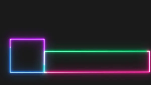 Neon Nights Motion Graphics Wyświetlanie Dolnej Trzeciej Wzorów Tytułów Intro — Zdjęcie stockowe