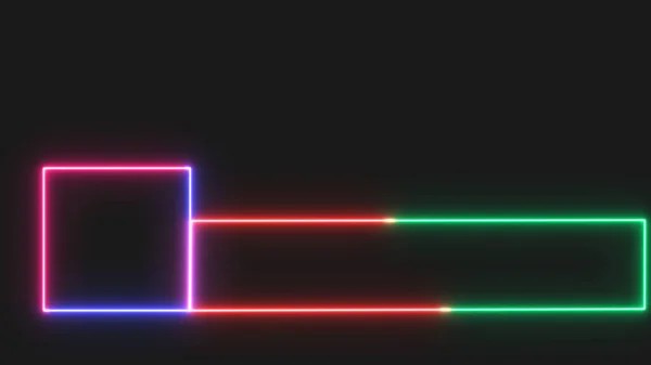 Neon Nights Üçüncü Tasarımların Hareketli Grafikleri Soyut Neon Görünümlü Başlık — Stok fotoğraf