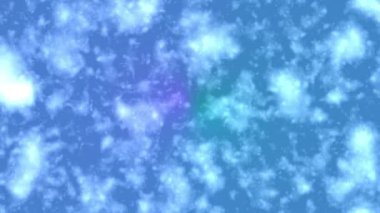 Büyülü Gökyüzü: Renkli Gürültülü Bulutlar ve Parıldayan Yıldızların 4K UHD Fantezi Animasyonu, 25 FPS 'de Rüya ve Dünyevi Atmosfer Oluşturma, Gürültü Bulutları bg' u örtüyor. Hareket bırakma geçişi.