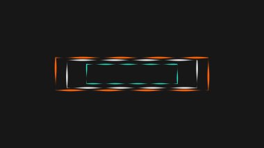 Simple line creating a rectangle animation. Logo name or title reveal animation template expanding and vanishing lower third animation. Trendy corporate colors.  clipart