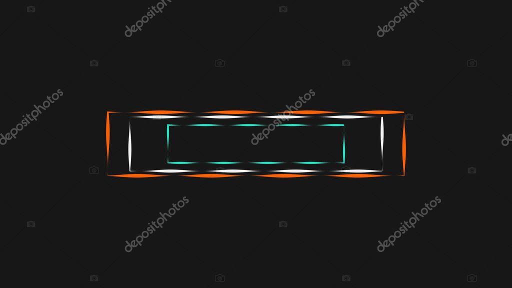 Simple line creating a rectangle animation. Logo name or title reveal animation template expanding and vanishing lower third animation. Trendy corporate colors.