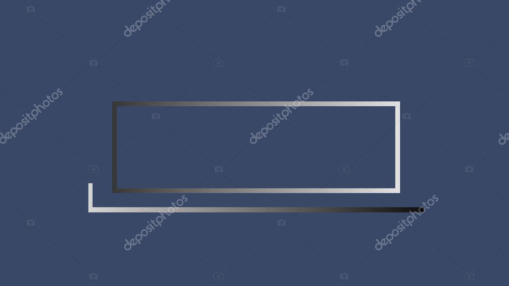 Simple line creating a rectangle animation. Logo name or title reveal animation template expanding and vanishing lower third animation. Trendy corporate colors.