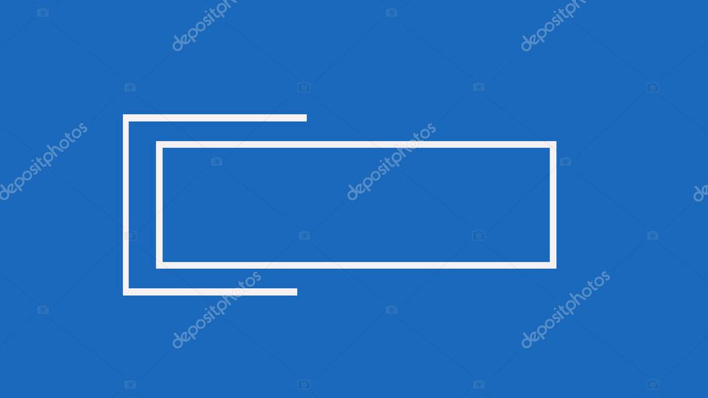 Simple line creating a rectangle animation. Logo name or title reveal animation template expanding and vanishing lower third animation. Trendy corporate colors.
