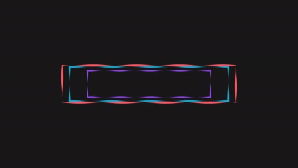 Neon Nights Üçüncü Tasarımların Hareketli Grafikleri Soyut Neon Görünümlü Başlık — Stok video