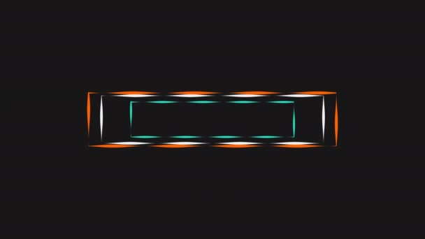 Neon Nights Motion Graphics Wyświetlanie Dolnej Trzeciej Wzorów Tytułów Intro — Wideo stockowe