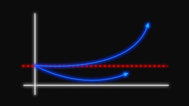 Yaratıcı borsa grafiği, yüksek çözünürlüklü yatırım grafiği animasyonuna dönüş. grafik canlandırması.