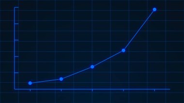 Yaratıcı 3D bilgi grafiği animasyonu. Hisse büyümesi, iş büyümesi canlandırma tablosu.