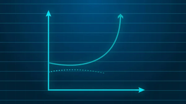 Yüksek Çözünürlüklü Yaratıcı Borsa Grafik Animasyonu Çizgi Grafik Canlandırması — Stok fotoğraf