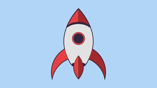 Space shuttle take-off animation. Rocket flying cartoon style anime style rocket animation.