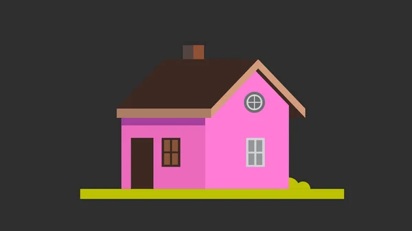 Einfache Haus Animation Konzeptclip Zur Förderung Von Hausverkäufen Und Immobilien — Stockfoto