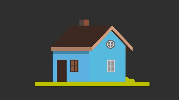 Einfache Haus Animation Konzeptclip Zur Förderung Von Hausverkäufen Und Immobilien — Stockfoto
