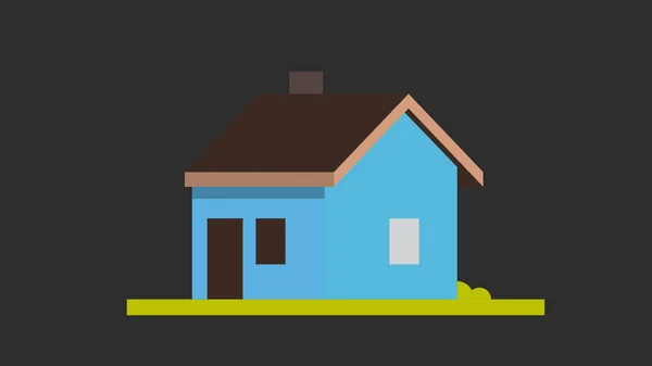 2D简单的家庭动画 概念夹子促进了房屋销售和房地产 — 图库照片