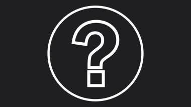 Dijital teknoloji sektörü geçmişi. Yüksek çözünürlüklü soru işareti. Soru işareti iş geçmişi.