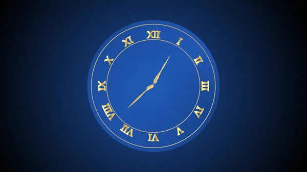 Μπλε Και Χρυσό Χρώμα Αντίκες Συν Μοντέρνο Σχεδιασμό Ρολόι Κινούμενα — Φωτογραφία Αρχείου