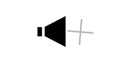 Siyah ve beyaz renk hoparlörü hacmi canlandırması