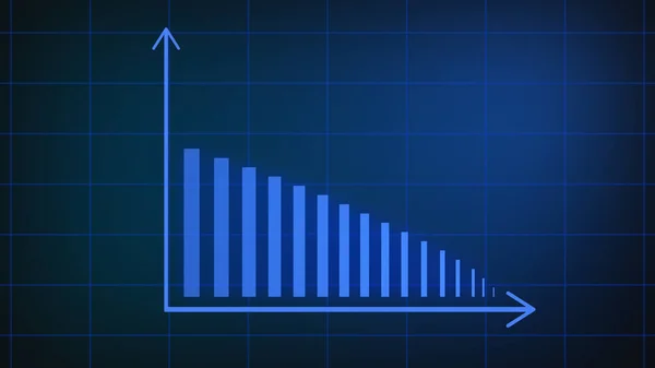 成長するビジネスとグラフアニメーション 利益グラフ表示 分析グラフだ 棒グラフアニメーション 成長事業 ハイテクグリッドを用いた事業開発グラフ — ストック写真