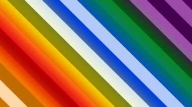 LGBT veya LGBTQ gurur rengi bayrak çizgileri 4K 60fps RGBA 'da canlandırılmış arka plan. Soyut gurur bayrağı arkaplan canlandırması.