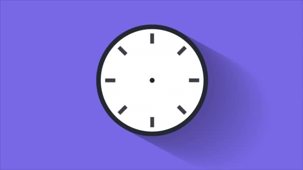 Simple Modern Clock Moving Animation Fps High Resolution — Stock Video