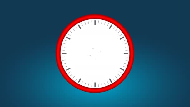 Einfache Moderne Clock Moving Animation Fps Hoher Auflösung — Stockvideo