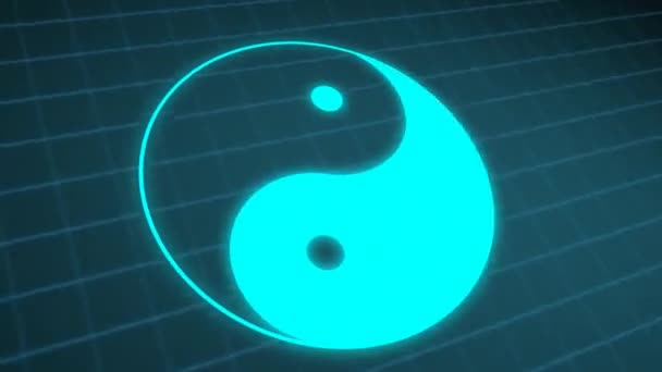 Yin Yang Roterande Animation Högupplöst Digital Bakgrund Modern Digital Bakgrund — Stockvideo