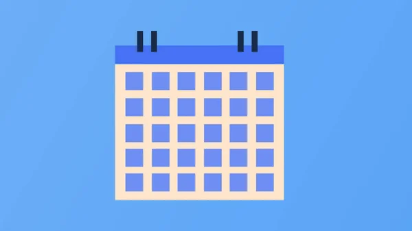 Enkel Platt Kalender Animation Digital Kalender Med Konceptet Tidshantering För — Stockfoto