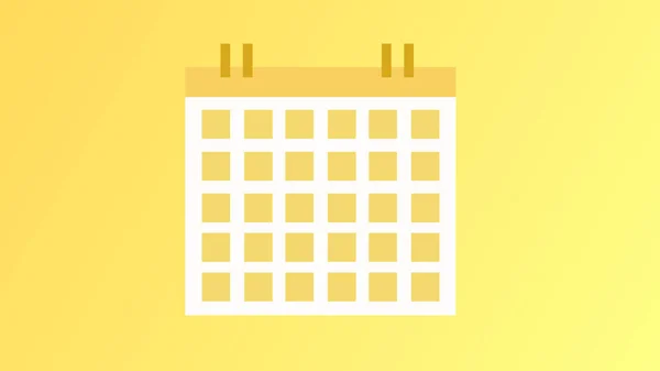 简单平面2D日历动画 具有时间管理概念的数字日历 用于安排约会 旅行等 — 图库照片