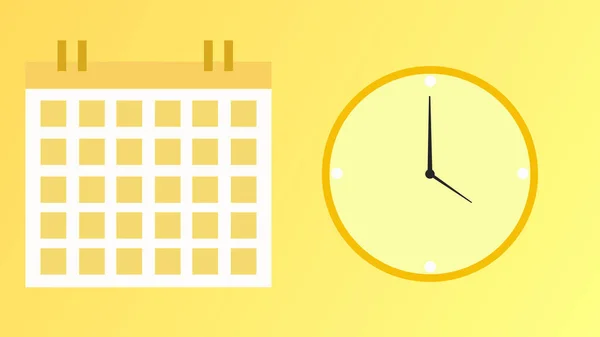 Flat Контепт Анімація Запитання Тільки Календар Годинник Рухаються Швидкої Анімації — стокове фото