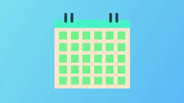Enkel Platt Kalender Animation Digital Kalender Med Konceptet Tidshantering För — Stockfoto