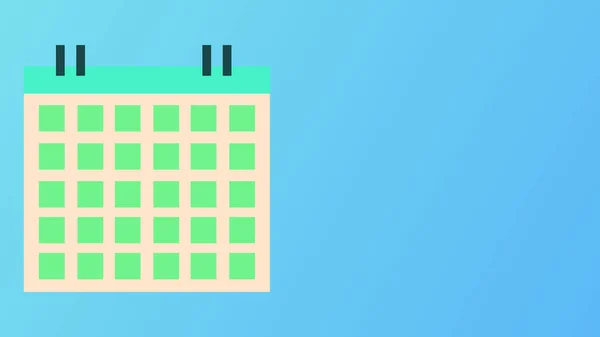 Проста Плоска Календарна Анімація Цифровий Календар Концепцією Управління Часом Планування — стокове фото