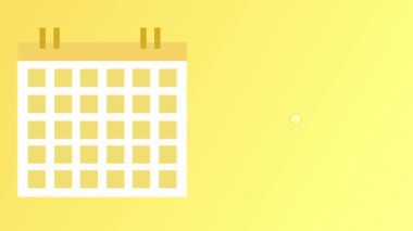 4K UHD 'de zamanın, Calender' ın ve Saatin ne kadar hızlı geçtiğinin 2D Flat Animasyonu. Zaman yolculuğu ve çoklu evren kavramı. Önemli programlar, toplantılar, geziler, yönetim, vs..