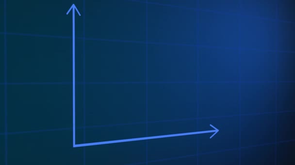 成長するビジネスとグラフアニメーション 60Fpsでの利益グラフ表示 分析グラフだ 棒グラフアニメーション 成長事業 ハイテクグリッドを用いた事業開発グラフ — ストック動画