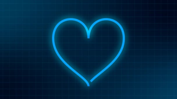 Jednoduchá Stezka Tvaru Srdce Vysokém Rozlišení Digitální Pozadí Tvaru Srdce — Stock video