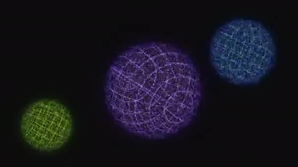 Modelo Marco Alambre Sphere Girando Fondo Blanco 60Fps Esfera Animación — Vídeos de Stock