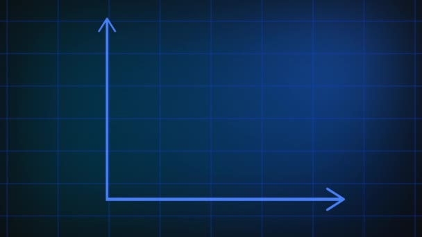 Animacja Wykresu Rozwijającym Się Biznesem Wykres Zysków Rozdzielczości 60Fps Wykres — Wideo stockowe