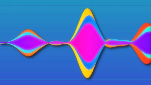 Glühender Audio Equalizer Animierte Fantasievolle Digitale Audio Simulationswellenform Sound Musik — Stockfoto
