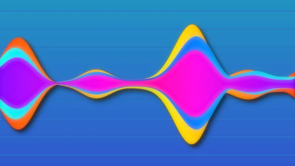 Glowing Audio Equalizer Animated Fantasy Dreamlike Digital Audio Simulation Waveform — Stock Photo, Image