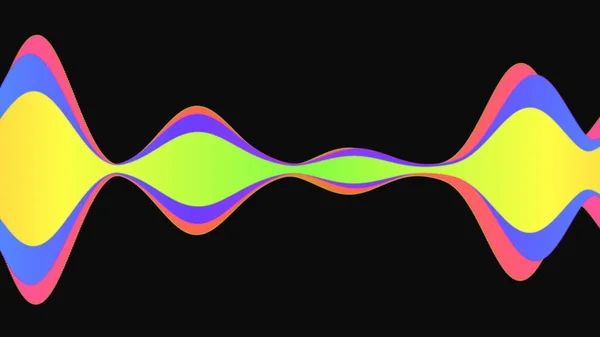 音频频谱 最少的音频隔离 声音可视化Vj图形元素 声音均衡器动画模拟 明亮发光均衡器音乐频谱水平激光显示 — 图库照片
