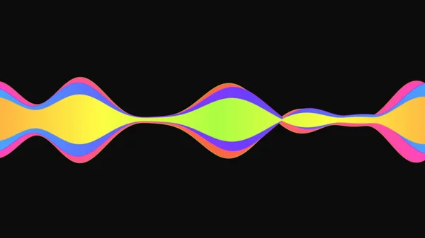 音频频谱 最少的音频隔离 声音可视化Vj图形元素 声音均衡器动画模拟 明亮发光均衡器音乐频谱水平激光显示 — 图库照片